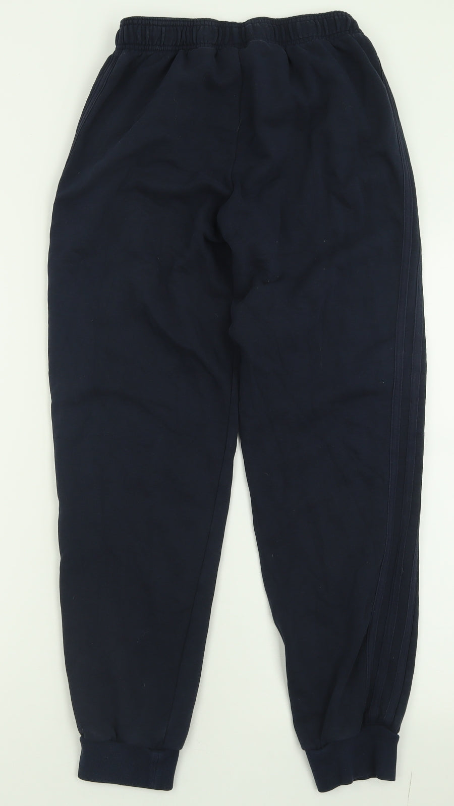 adidas Boys Blue Striped Cotton Jogger Trousers Size 13-14 Years  Regular Tie