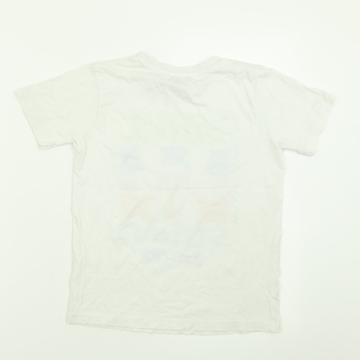 Preworn Boys White  Cotton Basic T-Shirt Size 10-11 Years Crew Neck Pullover - Sonic The Hedgehog