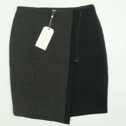 Part Two Womens Grey  Polyester Straight & Pencil Skirt Size M   Zip