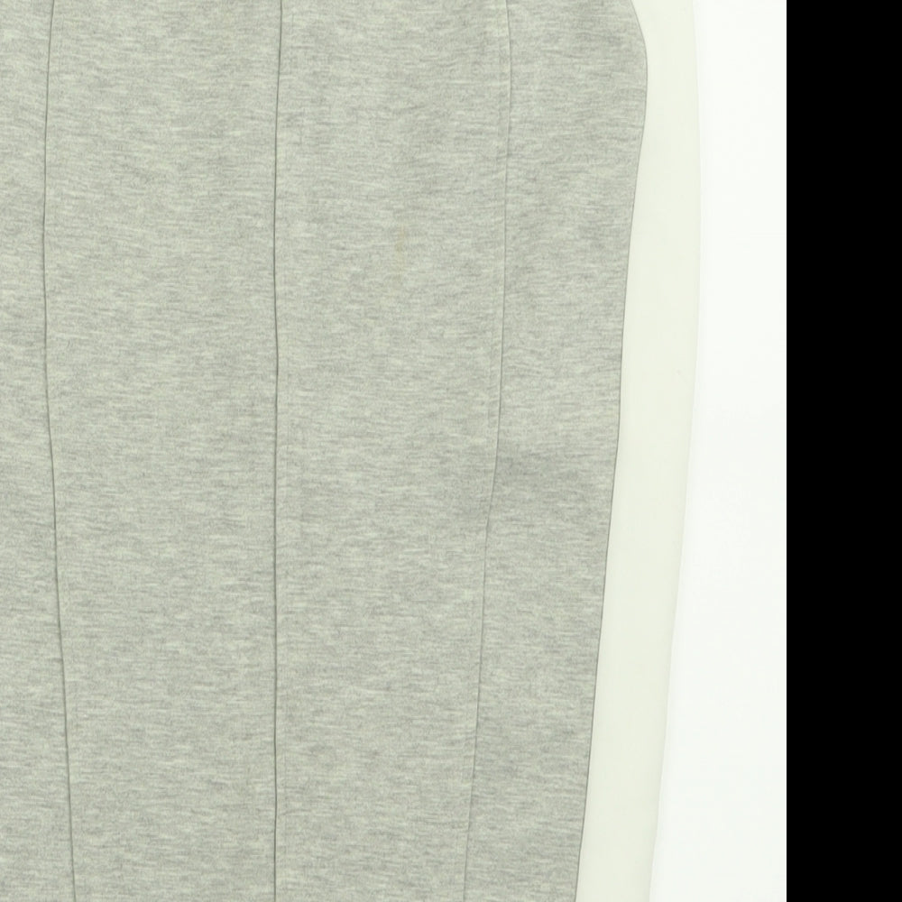River Island Womens Grey  Polyester A-Line Skirt Size 8   Zip