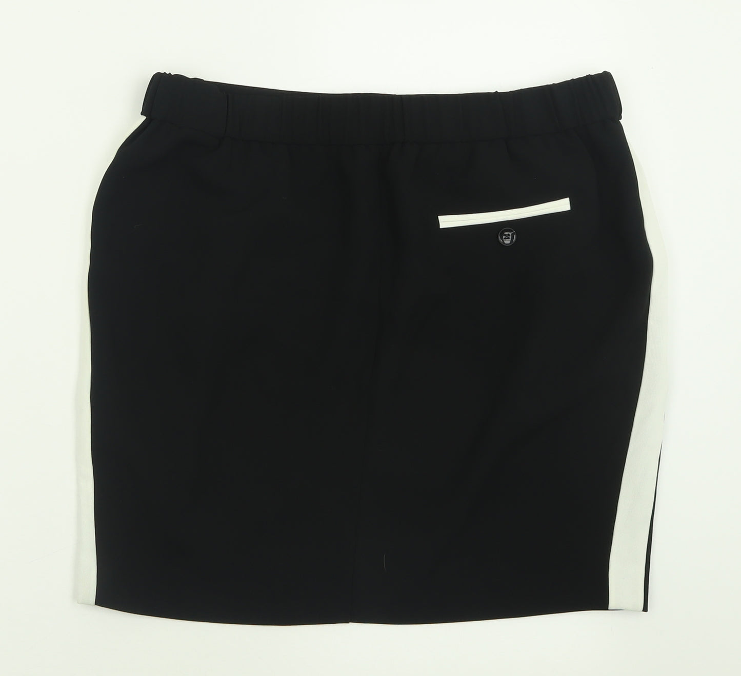 sOliver Womens Black  Polyester A-Line Skirt Size 10   Hook & Eye