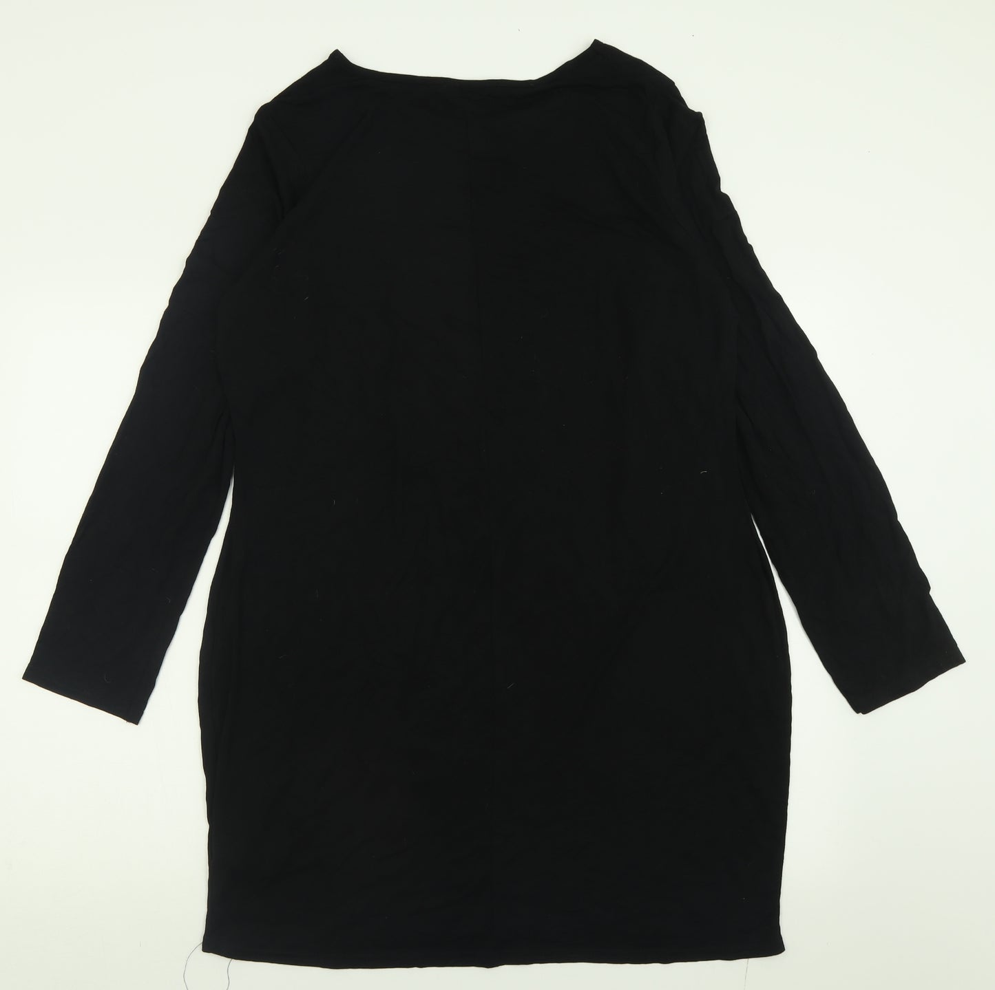 Boohoo Womens Black  Viscose A-Line  Size 24  Crew Neck Pullover - halloween