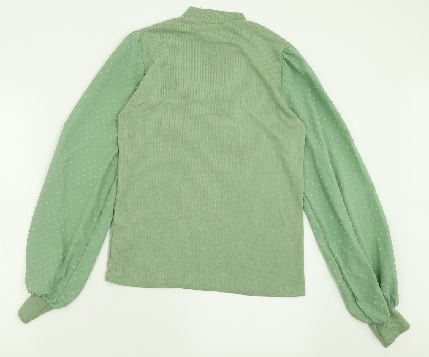 Stradivarius Womens Green Crew Neck  Viscose Pullover Jumper Size S