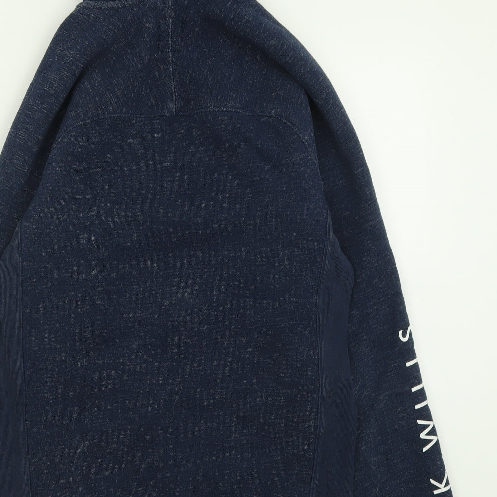 Jack Wills Mens Blue  Cotton Full Zip Hoodie Size XS