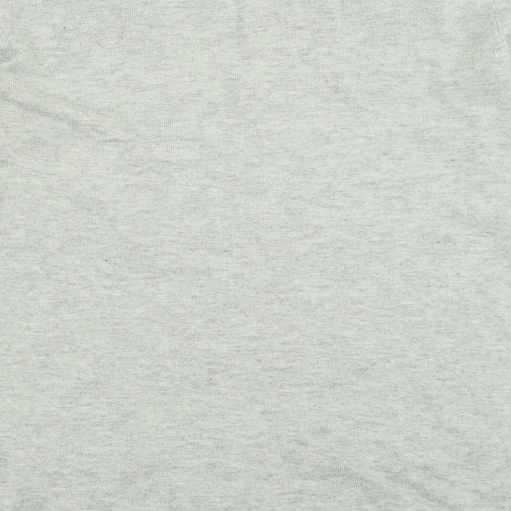 H&M Womens Grey V-Neck  Polyamide Pullover Jumper Size XS