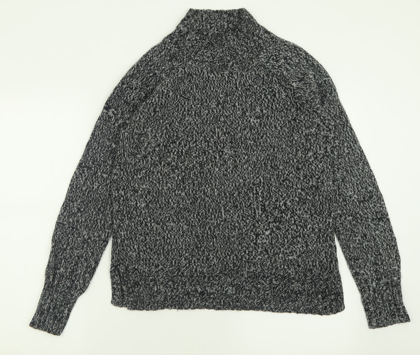 NEXT Mens Black High Neck  Acrylic Pullover Jumper Size S