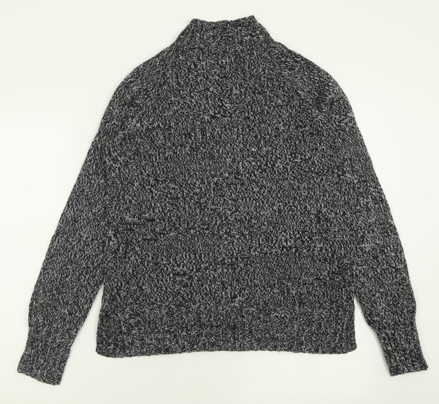 NEXT Mens Black High Neck  Acrylic Pullover Jumper Size S