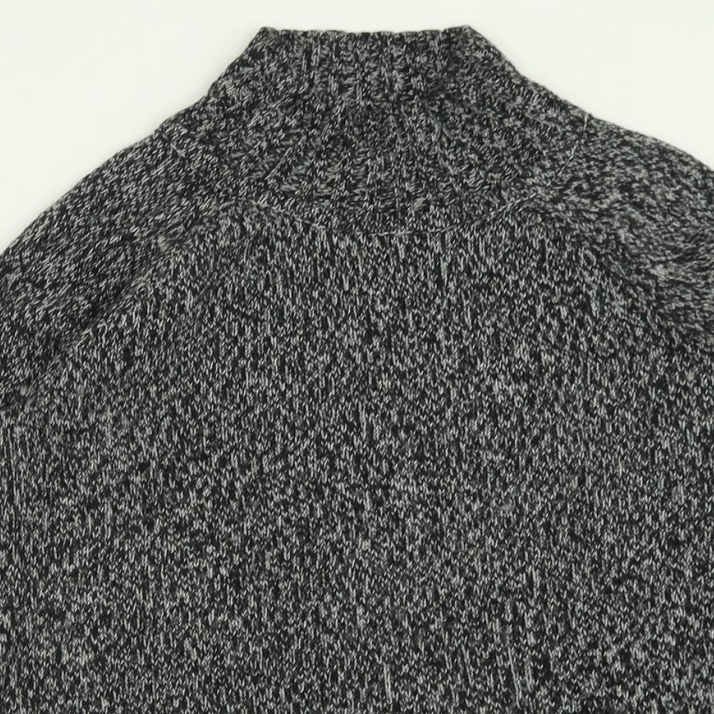 NEXT Mens Black High Neck  Acrylic Pullover Jumper Size S