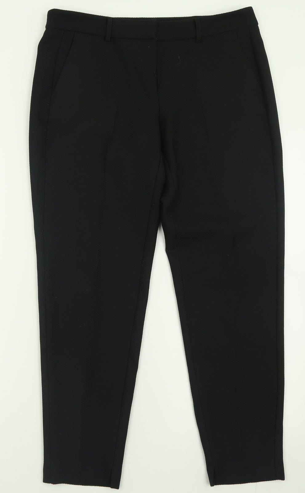 Dorothy Perkins Womens Black  Polyester Trousers  Size 12 L28 in Regular Hook & Eye