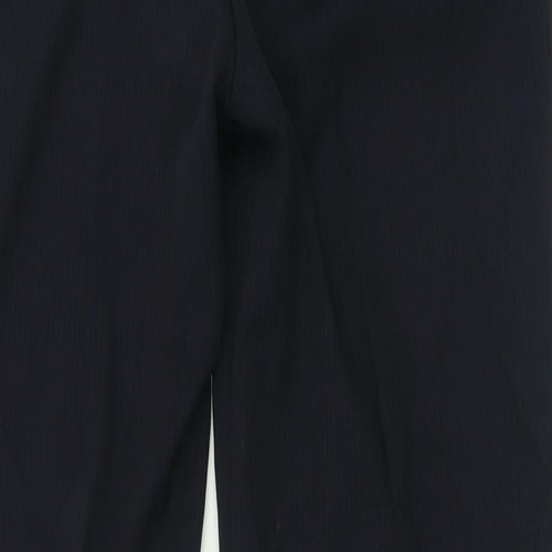Marks and Spencer Womens Blue  Polyester Trousers  Size 12 L29 in Regular Button