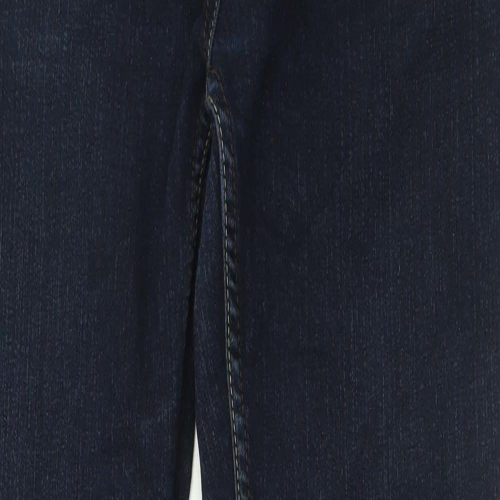 Denim & Co. Womens Blue  Cotton Skinny Jeans Size 10 L31 in Regular Button