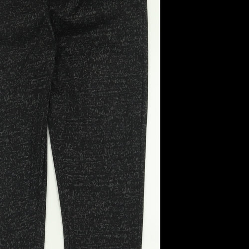 Papaya Womens Black Geometric Polyester Capri Trousers Size 16 L28 in Regular