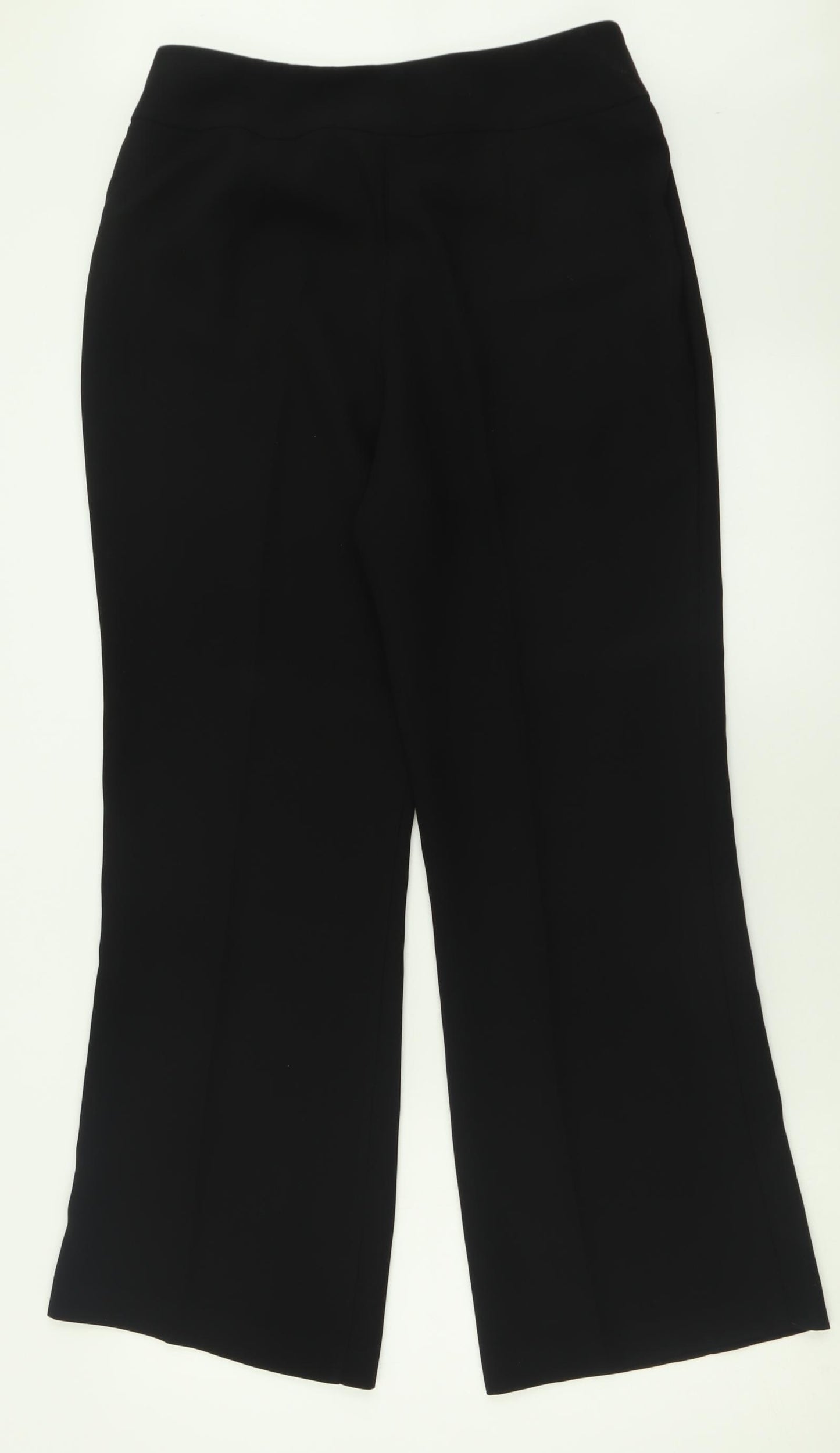BM collection Womens Black  Polyester Trousers  Size 12 L29 in Regular Button