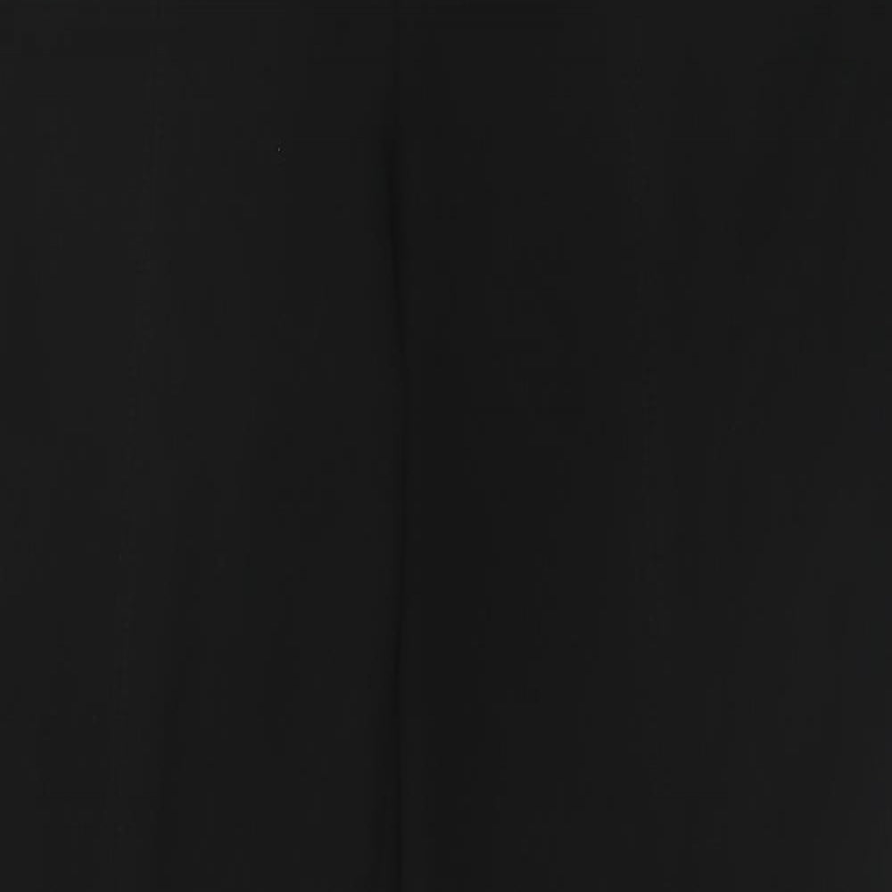 Wallis Womens Black  Polyester Trousers  Size 12 L29 in Regular Hook & Eye