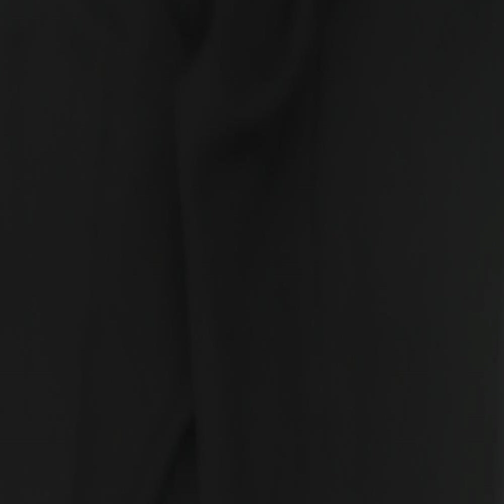 Wallis Womens Black  Polyester Trousers  Size 12 L29 in Regular Hook & Eye
