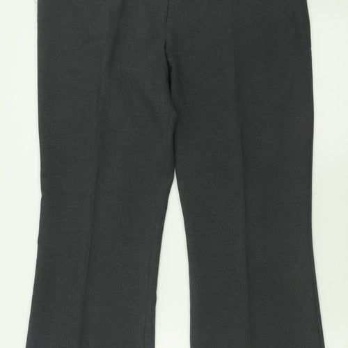 Papaya Womens Grey  Polyester Trousers  Size 14 L30 in Regular Button