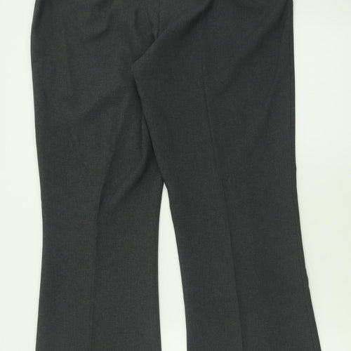 Papaya Womens Grey  Polyester Trousers  Size 14 L30 in Regular Button