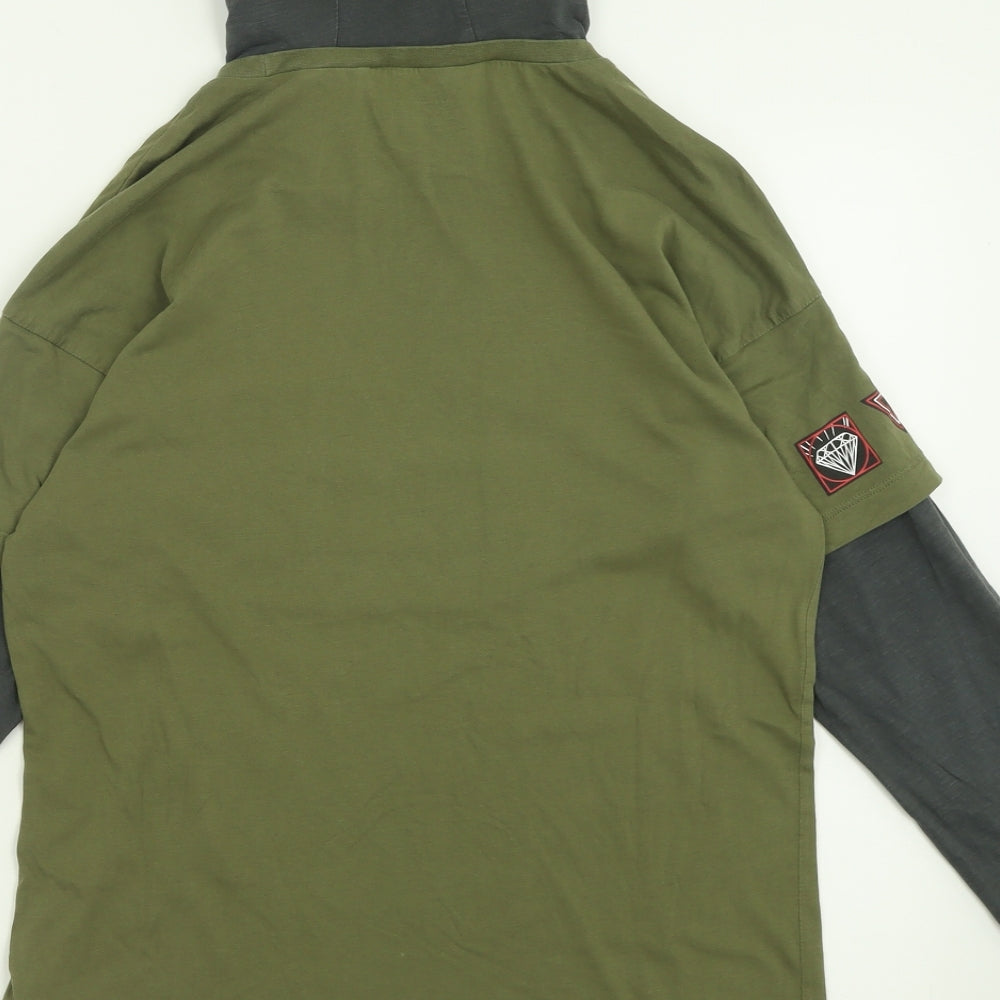 NEXT Boys Green  Cotton Pullover Hoodie Size 12 Years  Pullover