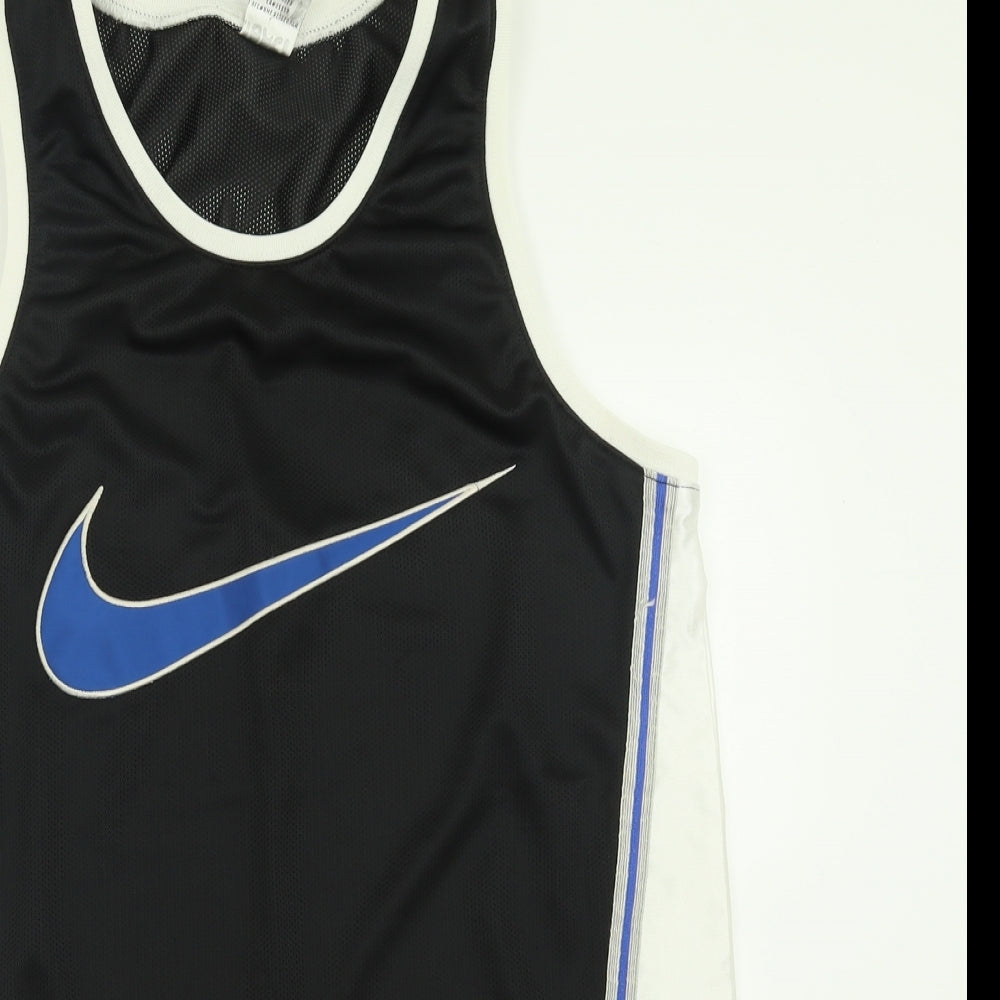 Nike Mens Black  Polyacrylate Fibre Basic Tank Size S Scoop Neck Pullover