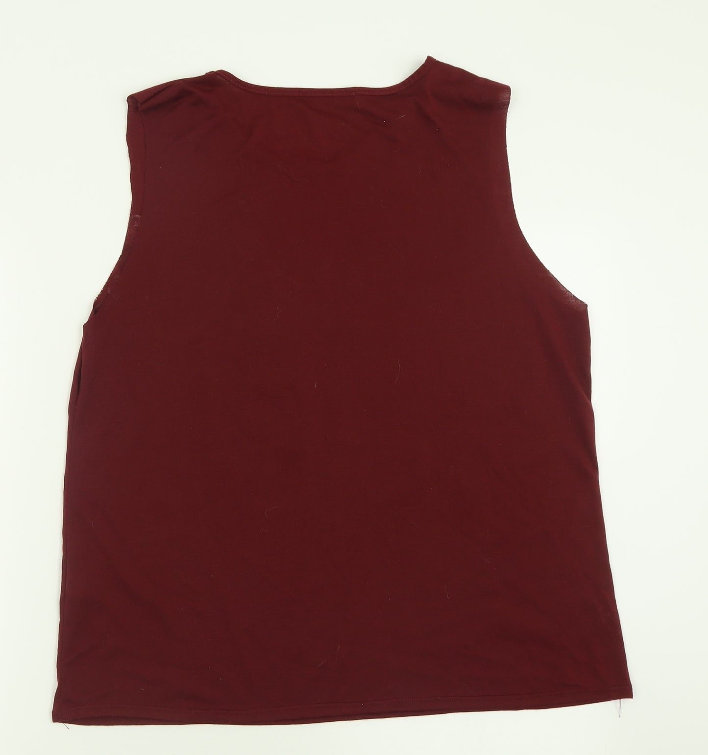 Atmosphere Womens Purple  Polyester Basic Tank Size 6 Crew Neck