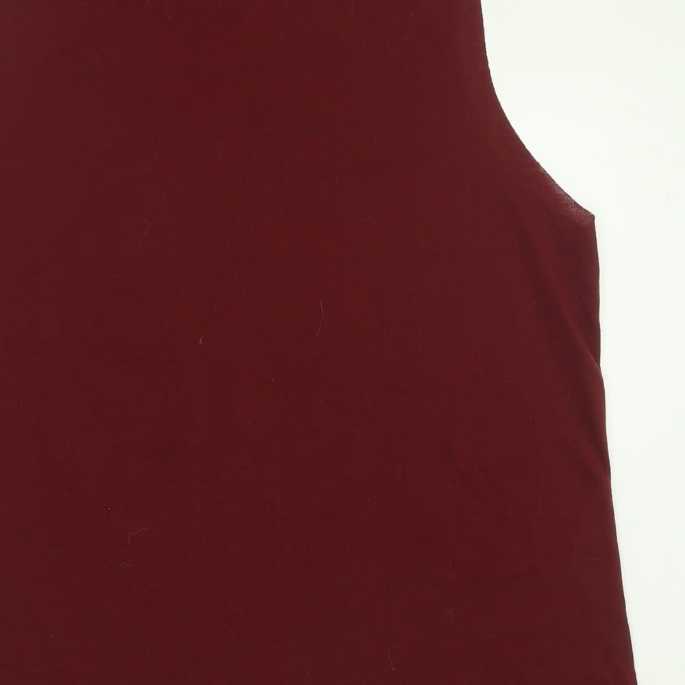 Atmosphere Womens Purple  Polyester Basic Tank Size 6 Crew Neck