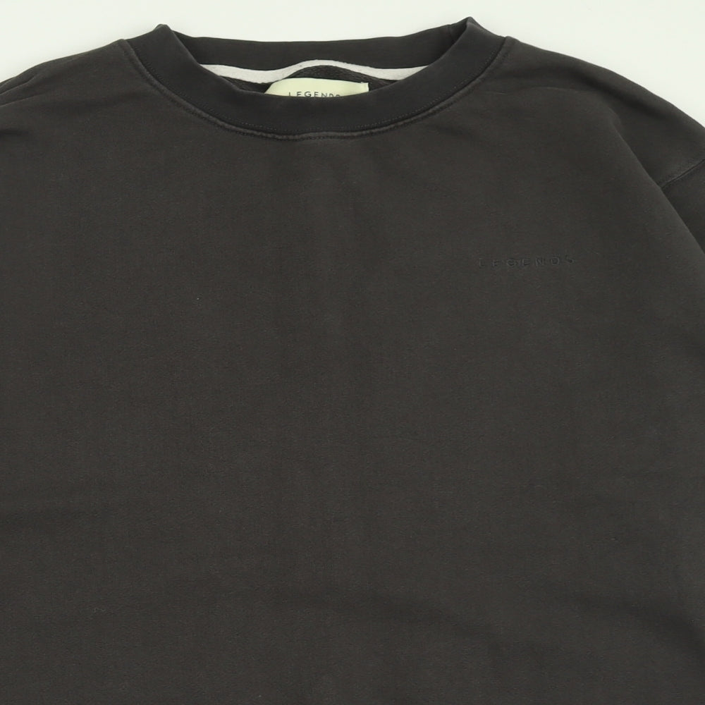 LEGENDS Mens Grey  Cotton Pullover Sweatshirt Size XL