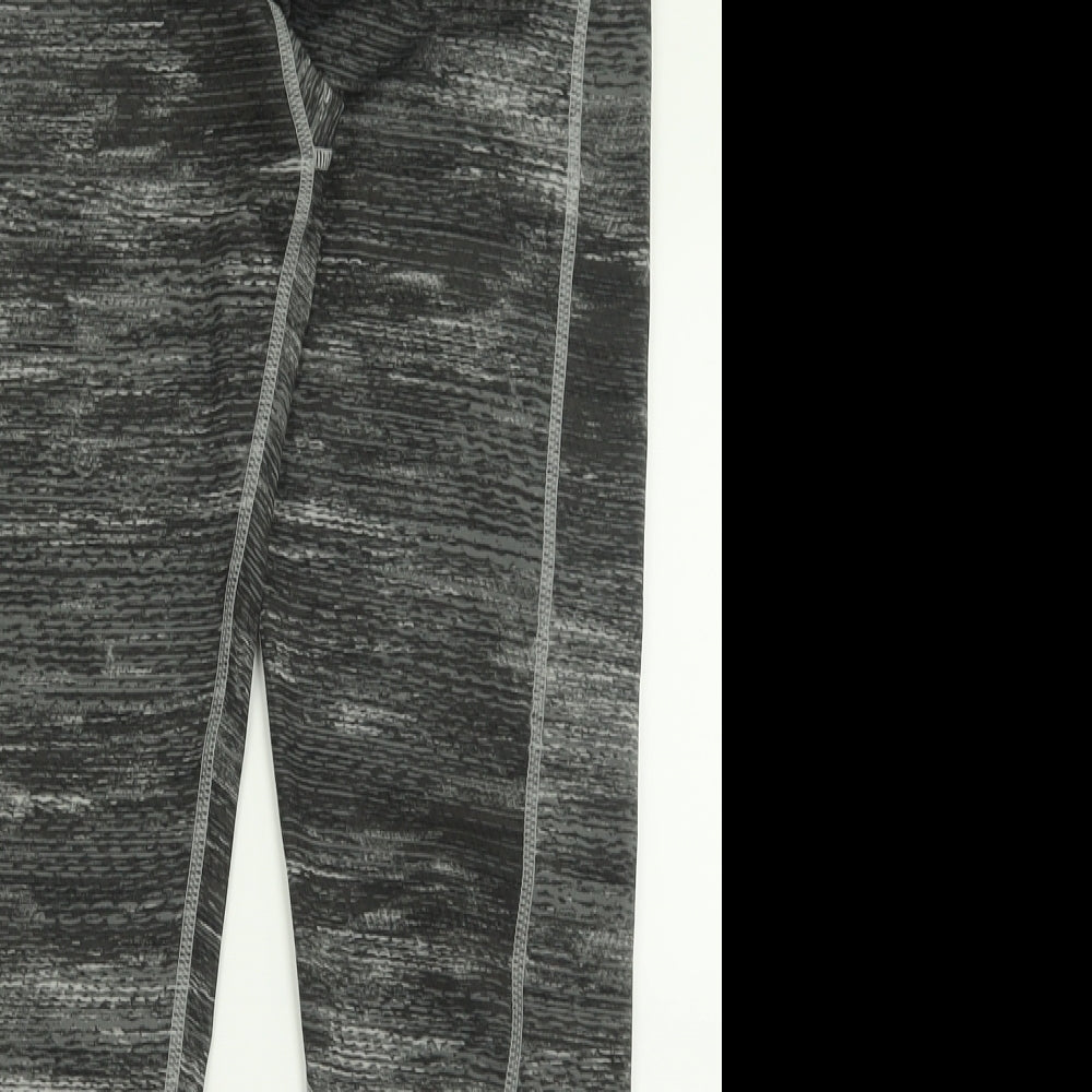 adidas Womens Grey  Polyester Capri Leggings Size 16 L28 in Regular Pullover