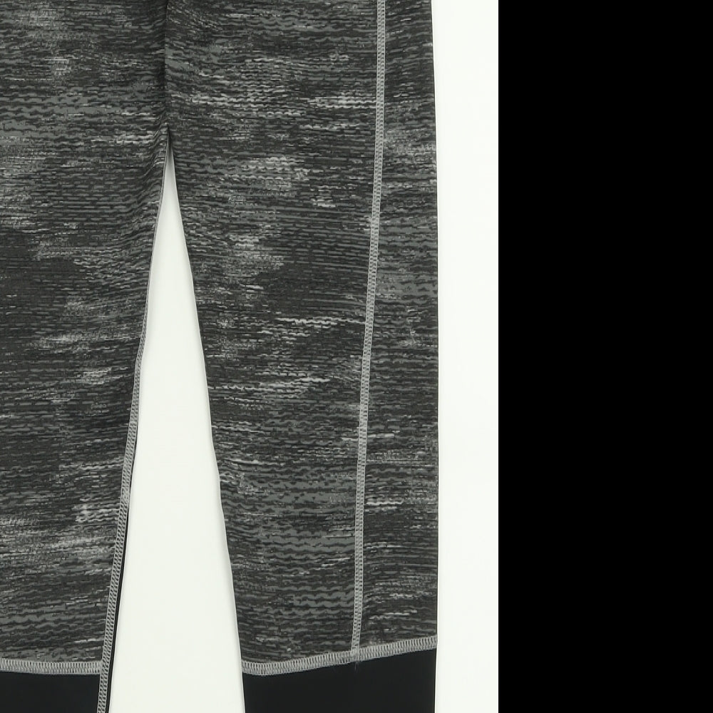 adidas Womens Grey  Polyester Capri Leggings Size 16 L28 in Regular Pullover