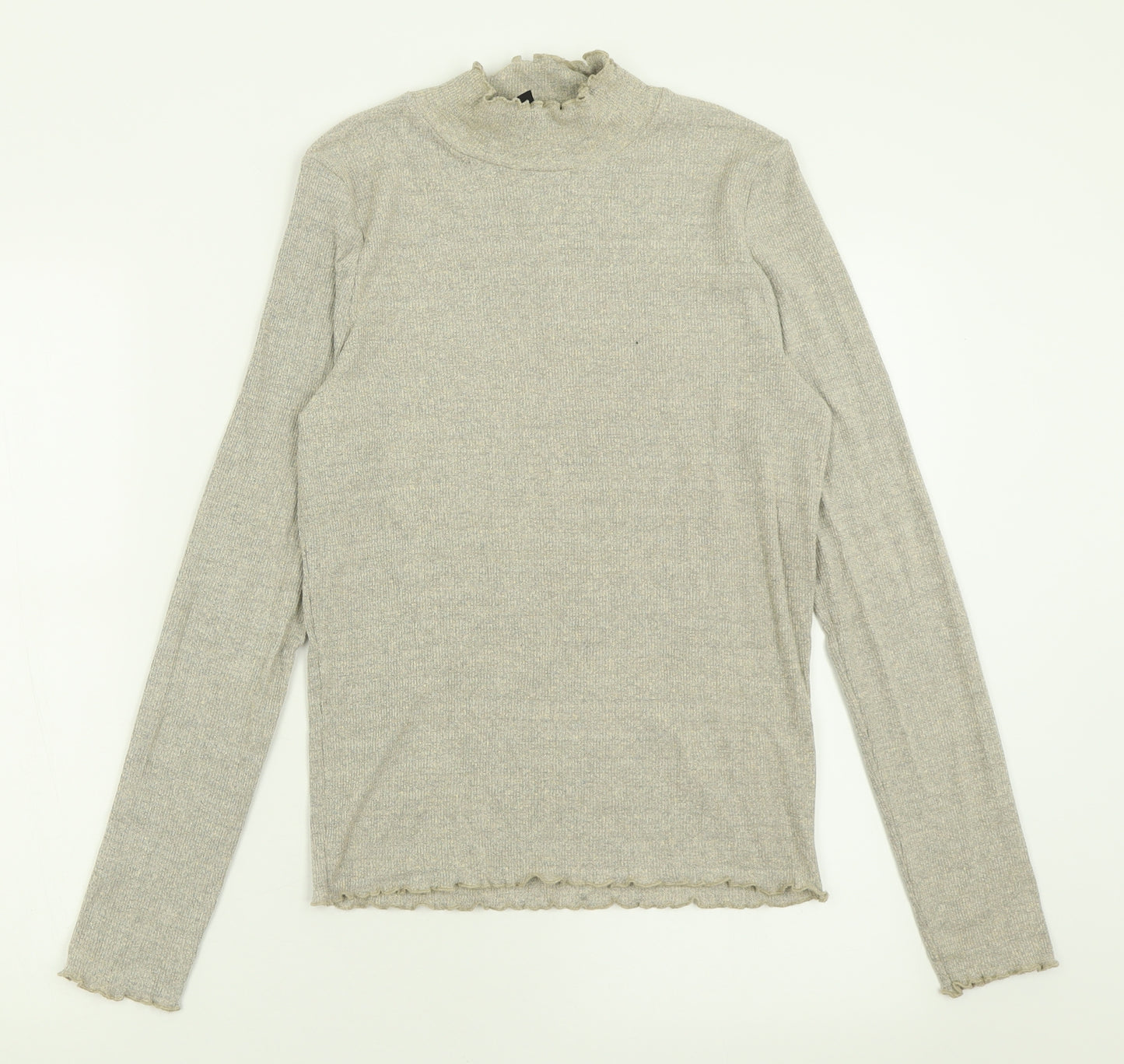 Topshop Womens Beige High Neck  Polyester Pullover Jumper Size 16