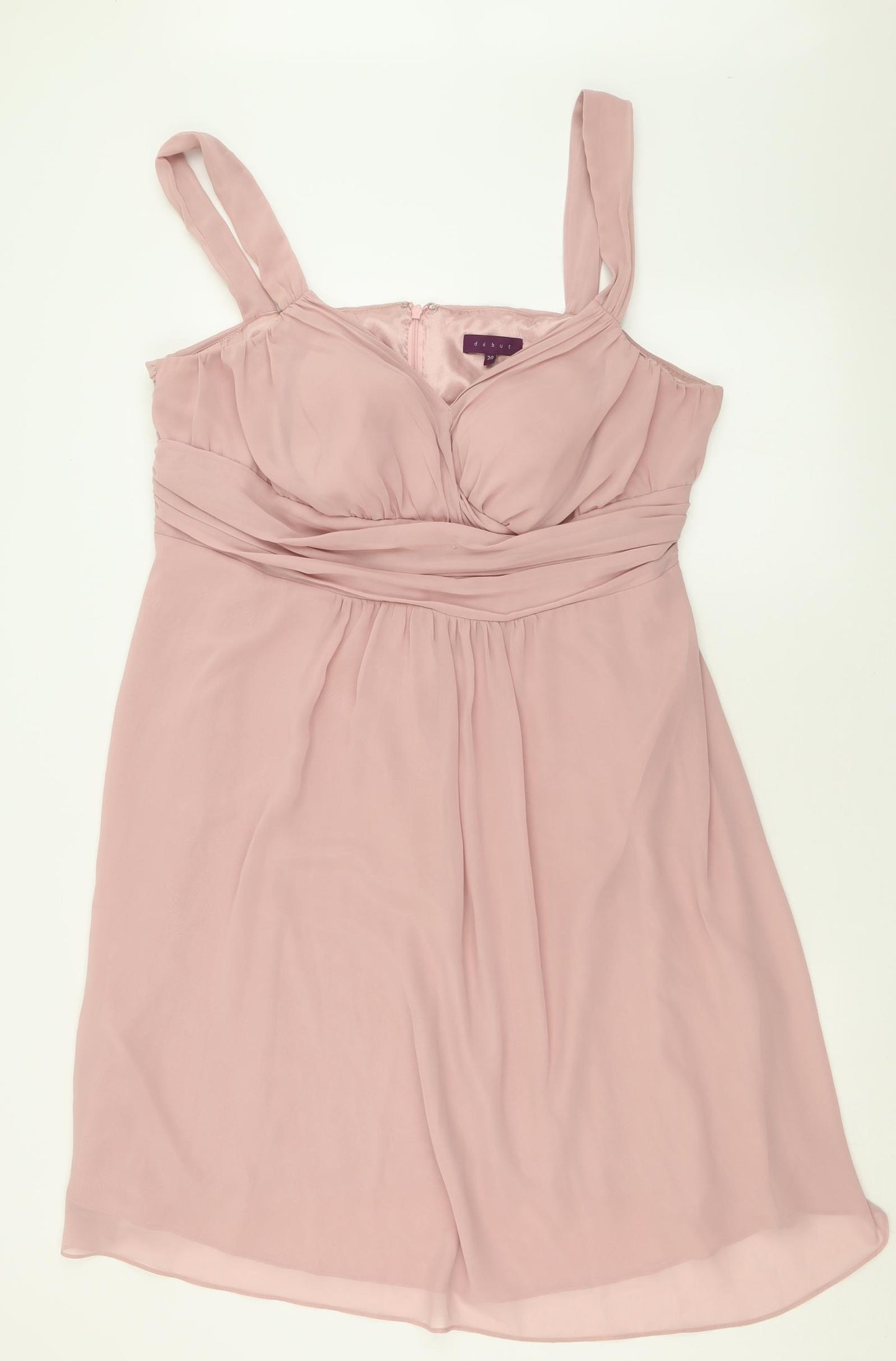 Debut Womens Pink  Polyester Fit & Flare  Size 20  Sweetheart Zip