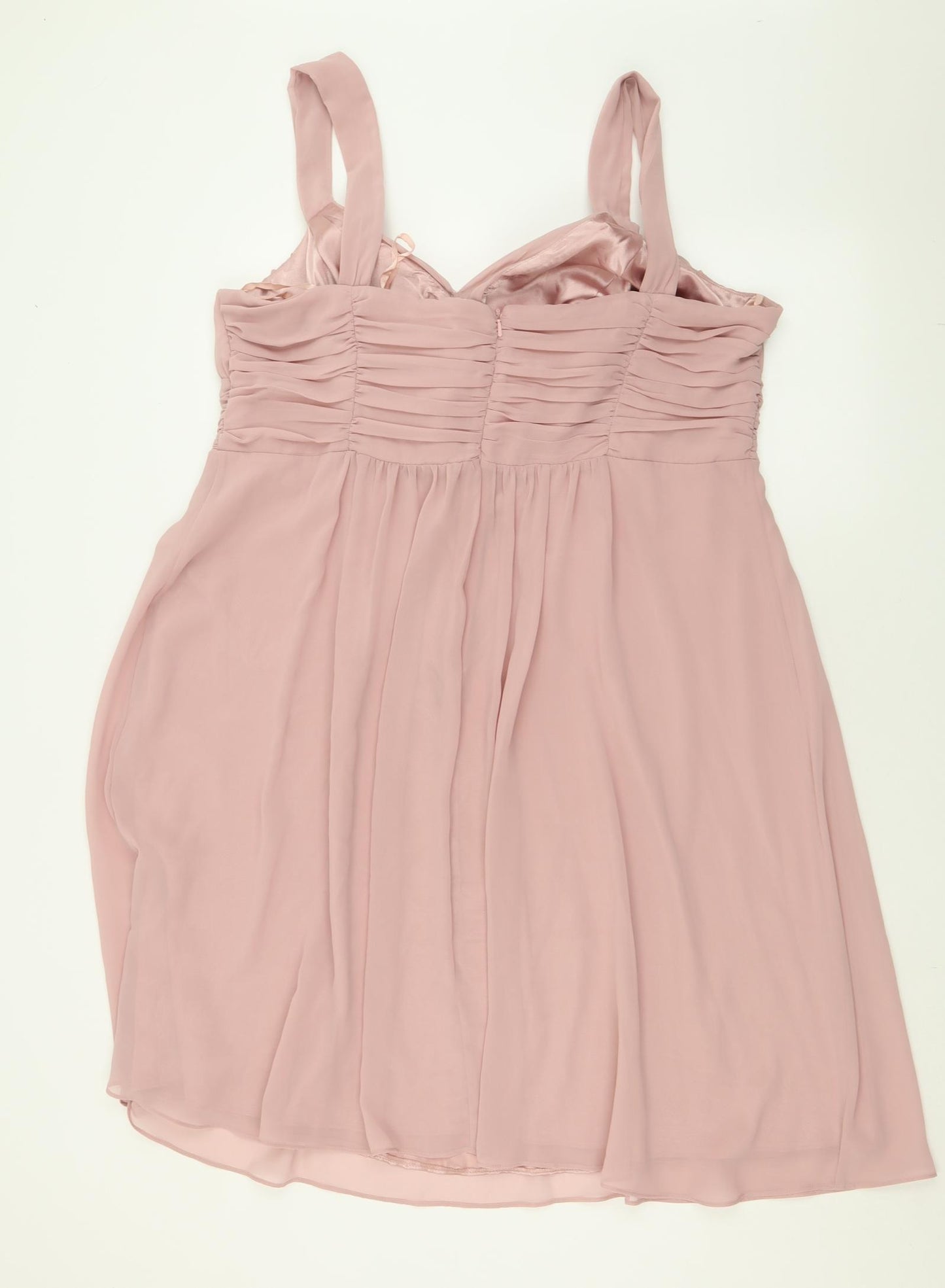 Debut Womens Pink  Polyester Fit & Flare  Size 20  Sweetheart Zip