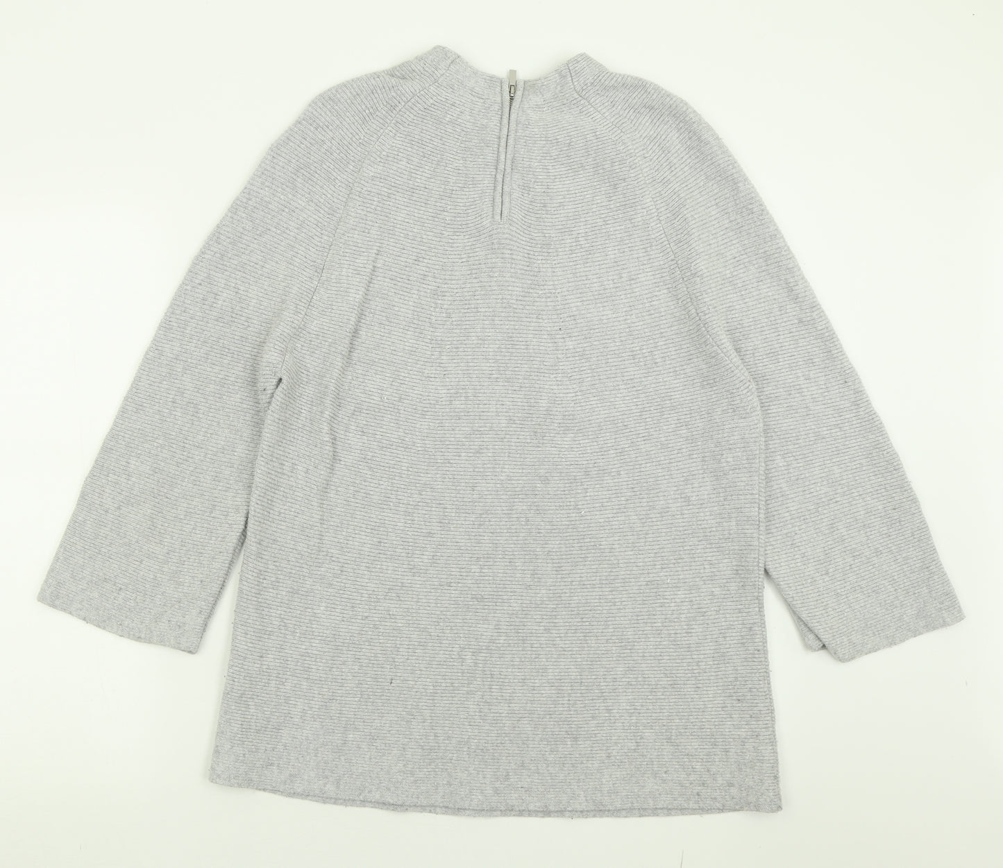 Principles Womens Grey Crew Neck  Acrylic Pullover Jumper Size 12