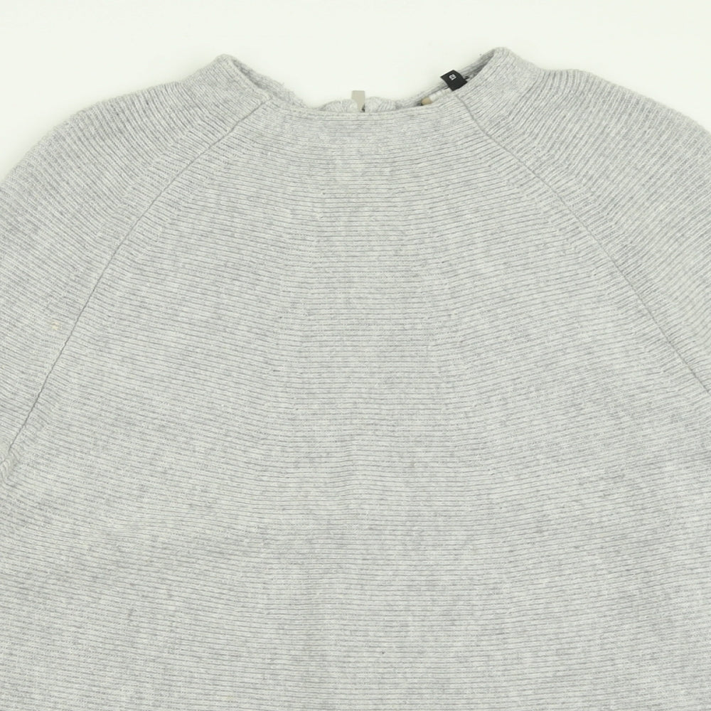 Principles Womens Grey Crew Neck  Acrylic Pullover Jumper Size 12