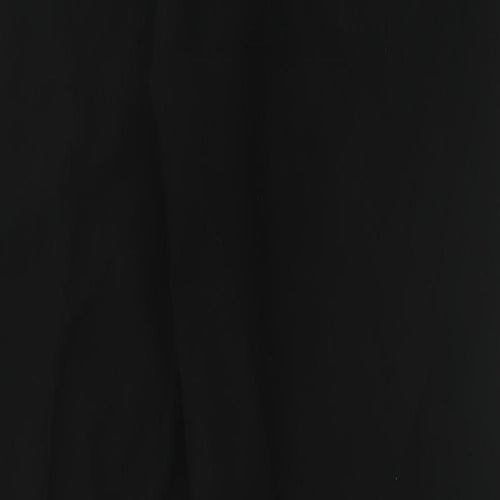 Marks and Spencer Mens Black  Polyester Trousers  Size 34 L31 in Regular Button