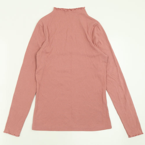 TU Womens Pink High Neck  Polyester Pullover Jumper Size 12