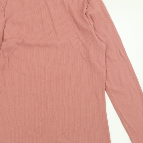 TU Womens Pink High Neck  Polyester Pullover Jumper Size 12