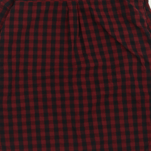 Springfield Mens Red Plaid Cotton  Button-Up Size XL Collared Button