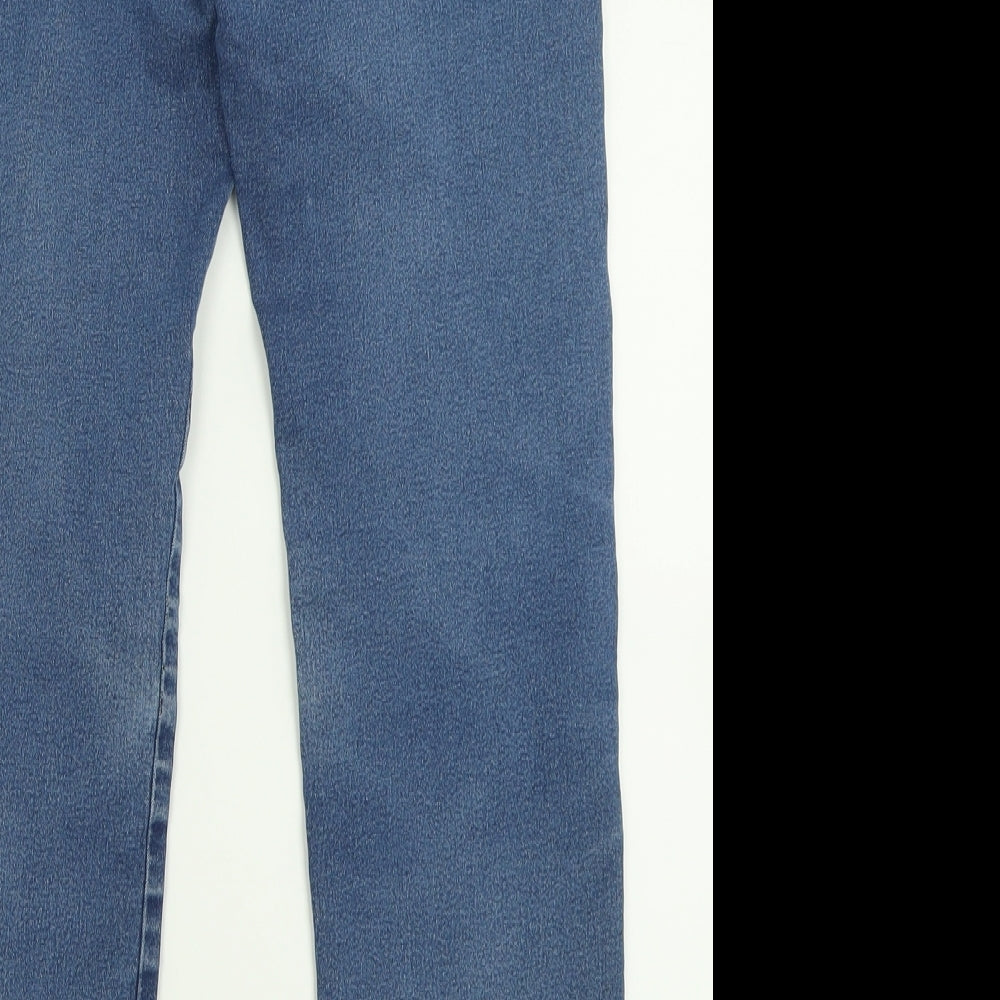 Bonmarché Womens Blue  Cotton Straight Jeans Size 10 L26 in Regular Button