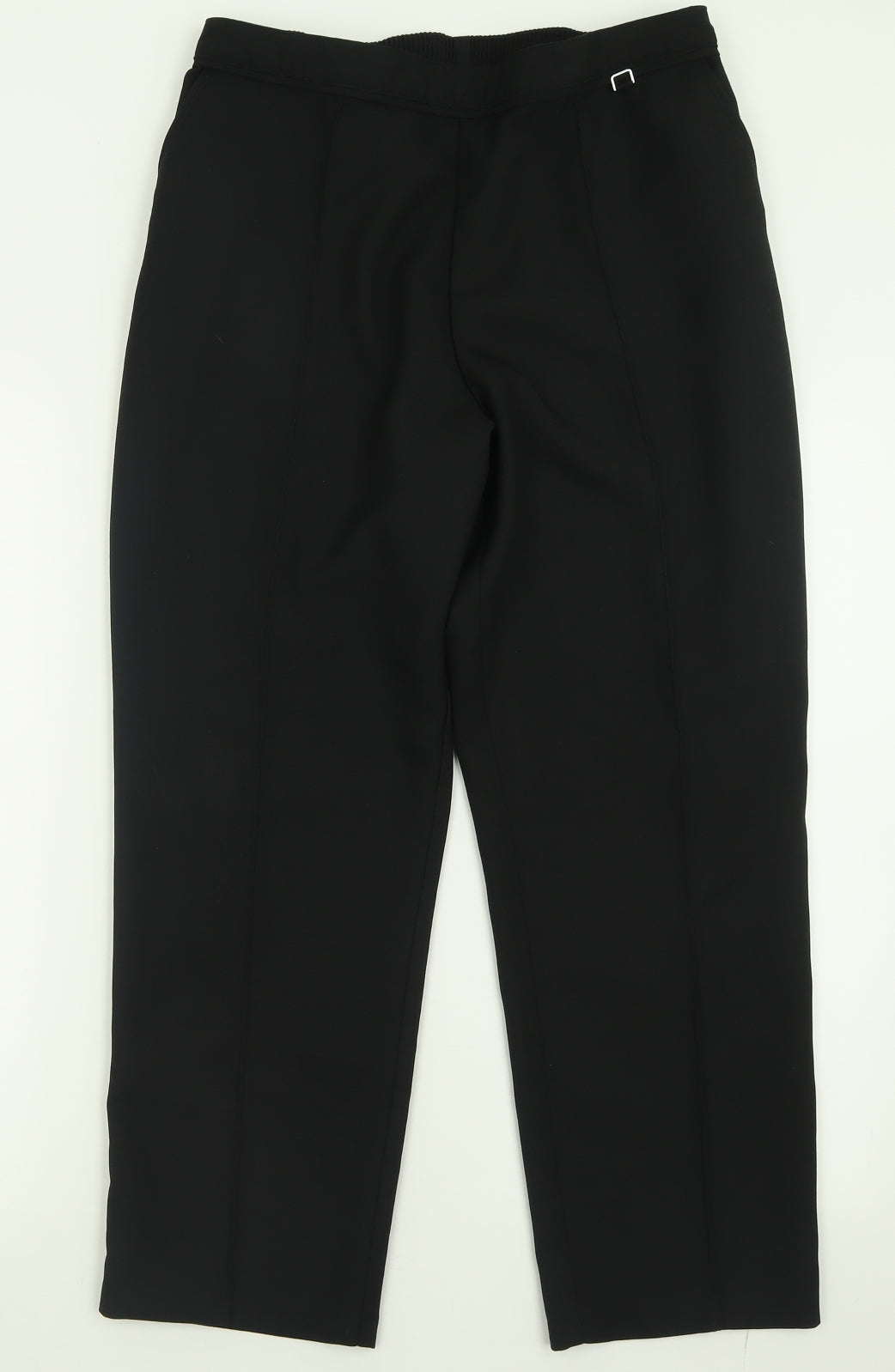 Marks and Spencer Womens Black  Polyester Trousers  Size 16 L27 in Regular