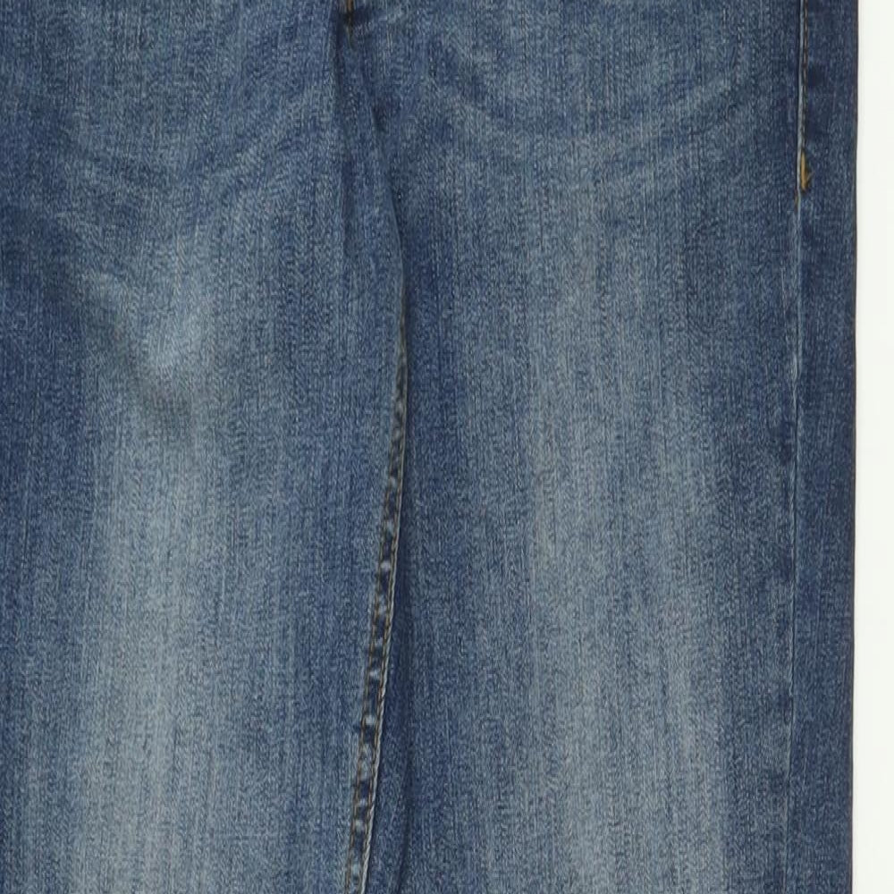 Denim & Co. Mens Blue  Cotton Straight Jeans Size 28 L32 in Regular Button