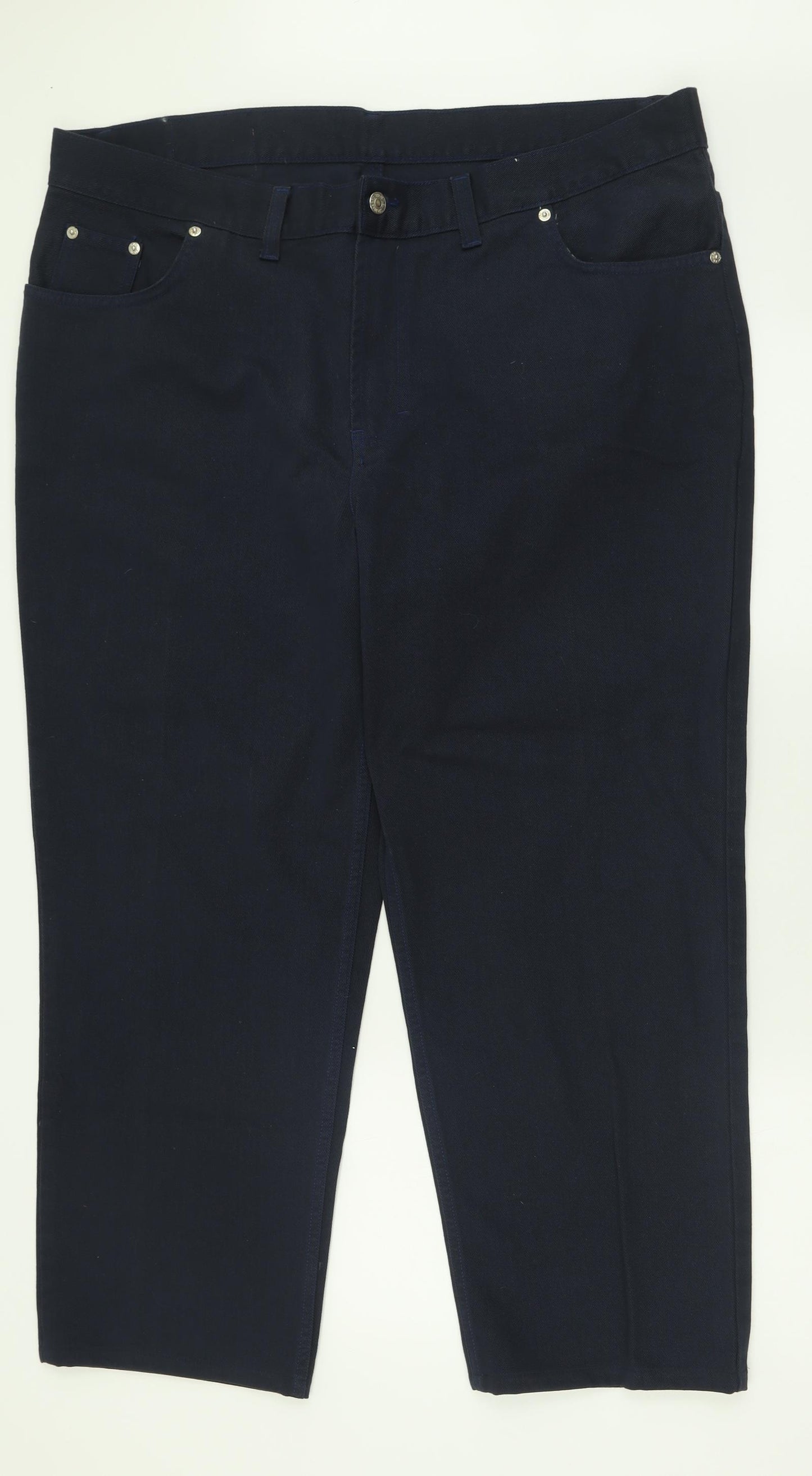 Signature by Levi Strauss & Co. Mens Blue  Cotton Straight Jeans Size 32 L30 in Regular Button