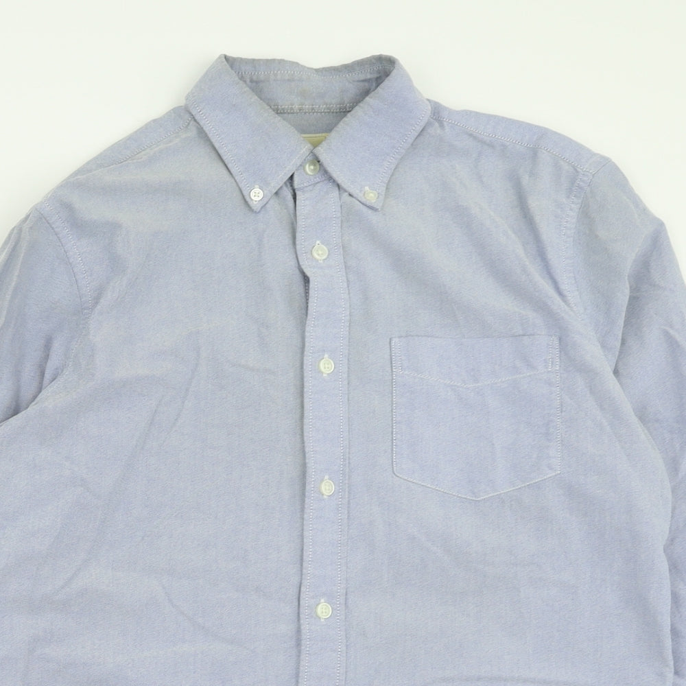 Gap Mens Black  Cotton  Button-Up Size S Collared Button