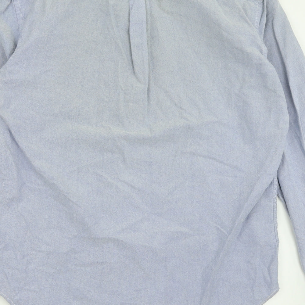 Gap Mens Black  Cotton  Button-Up Size S Collared Button