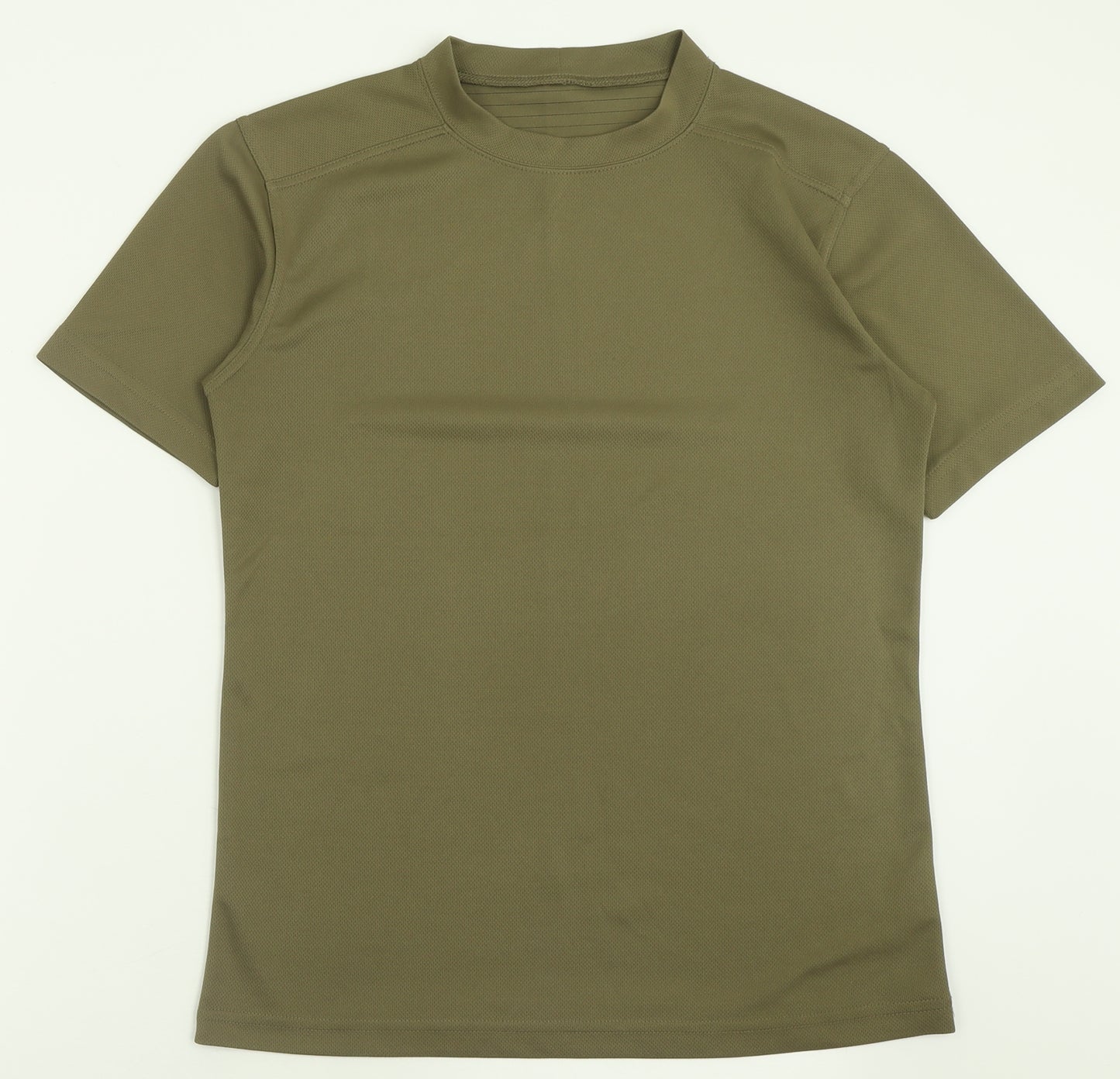 Preworn Mens Green  Polyester Basic T-Shirt Size M Crew Neck Pullover