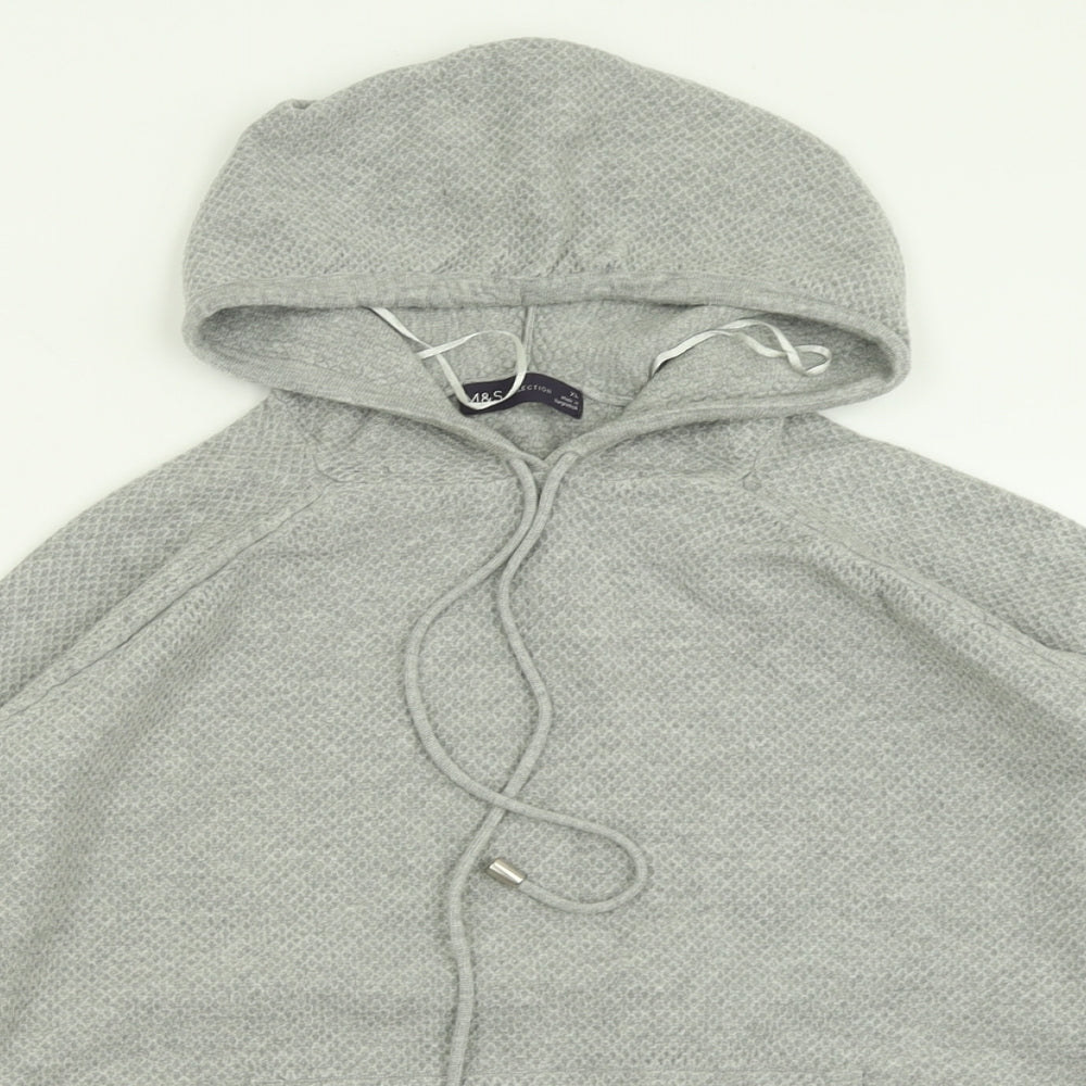 Marks and Spencer Womens Grey  Viscose Pullover Hoodie Size XL  Pullover
