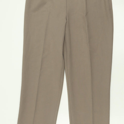 separates Womens Brown  Polyester Trousers  Size 14 L28 in Regular Button