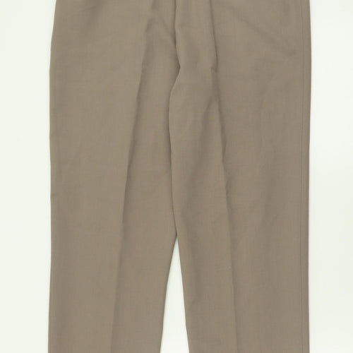separates Womens Brown  Polyester Trousers  Size 14 L28 in Regular Button