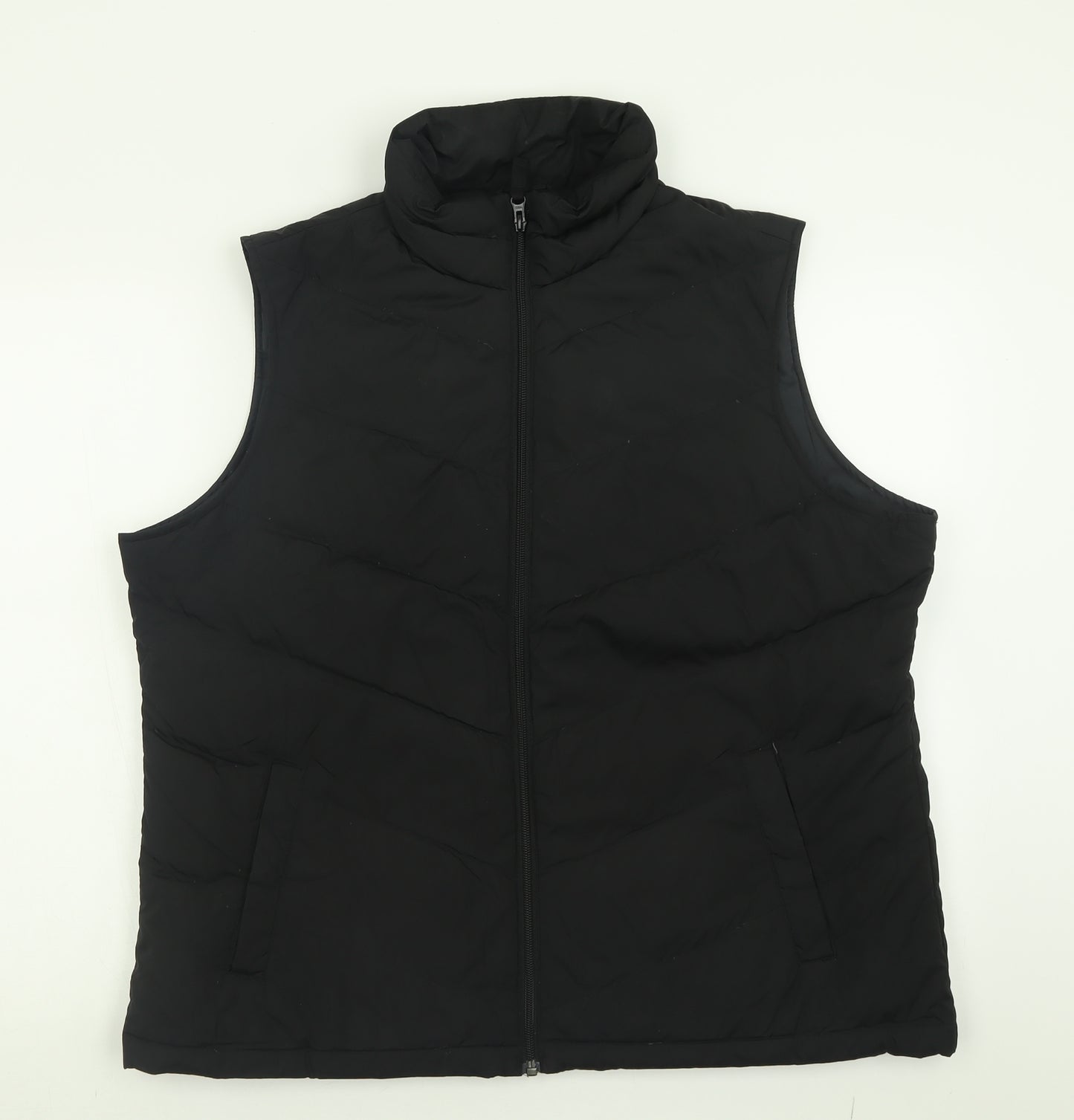 landsend Mens Black   Gilet Jacket Size XL  Zip