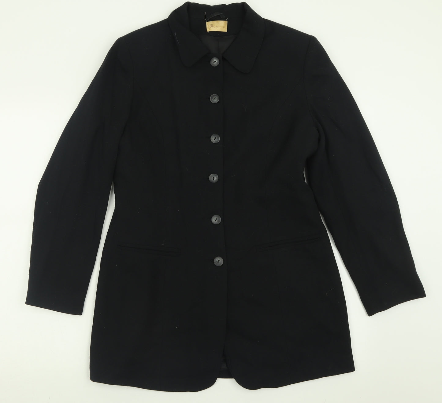 BHS Womens Black   Jacket Blazer Size 12  Button