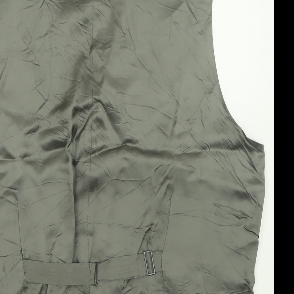 Jasper Conran Mens Grey  Wool Jacket Suit Waistcoat Size 44